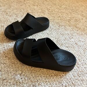 Crocs Women's Black Slide Sandals